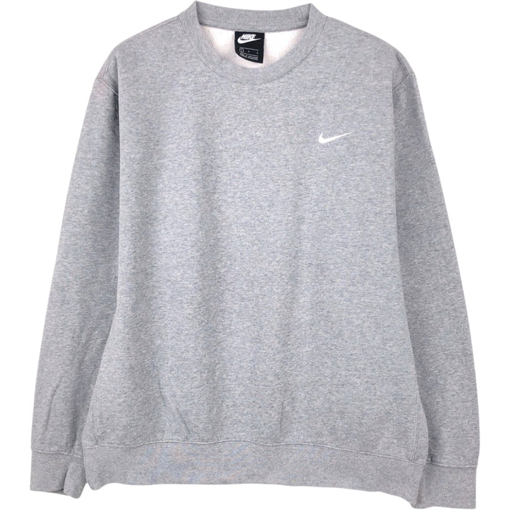 Nike One Point Logo Sweatshirt, Trainer, Men's Size L cotton gray type Vintage Second Hand