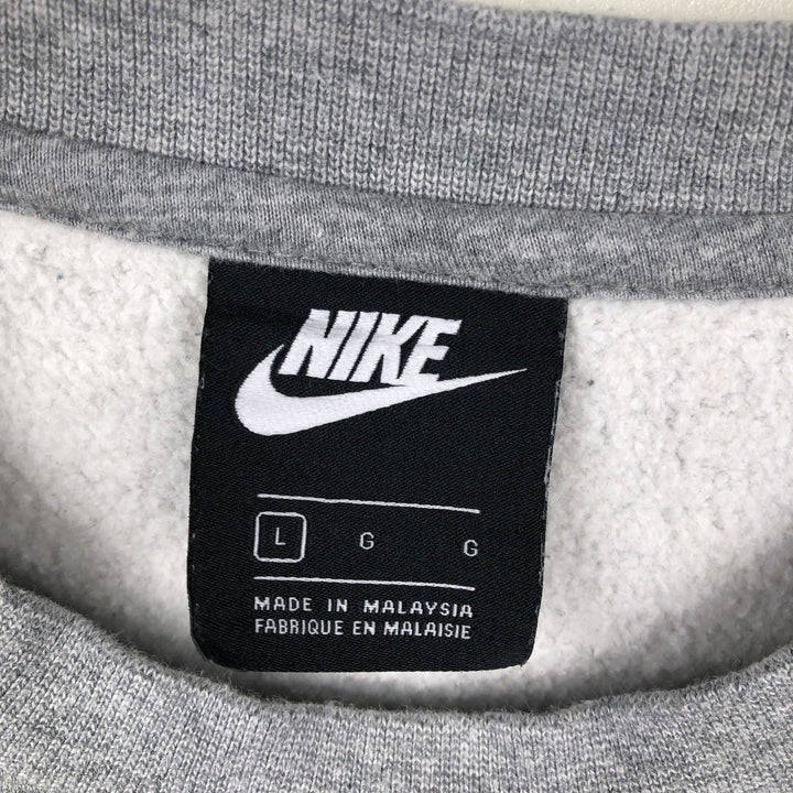Nike One Point Logo Sweatshirt, Trainer, Men's Size L cotton gray type Vintage Second Hand
