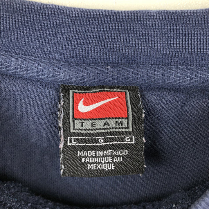 Nike TEAM MICHIGAN University of Michigan Logo Sweatshirt (Men's Size L) cotton navy blue type Vintage Second Hand
