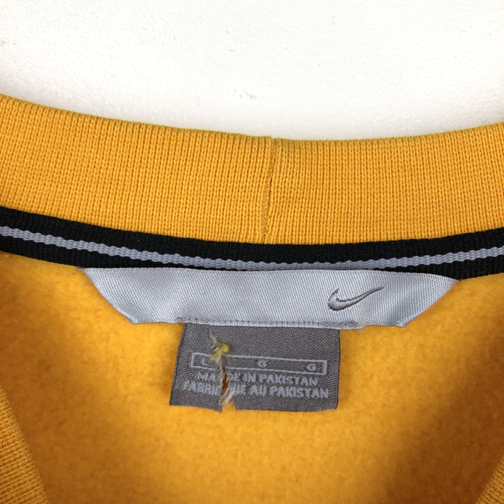 Nike Center Logo Sweatshirt (Men's Size L) cotton yellow type Vintage Second Hand