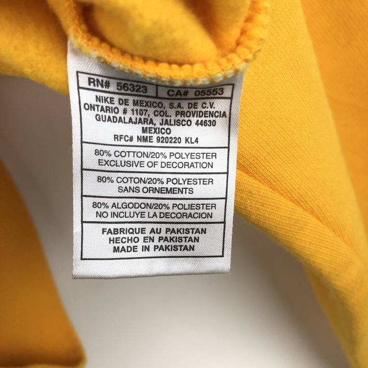 Nike Center Logo Sweatshirt (Men's Size L) cotton yellow type Vintage Second Hand