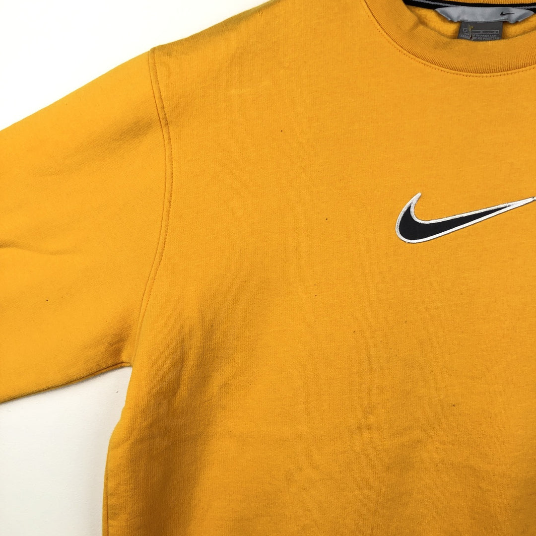 Nike Center Logo Sweatshirt (Men's Size L) cotton yellow type Vintage Second Hand