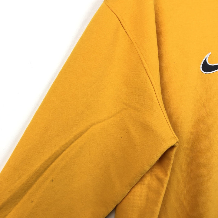 Nike Center Logo Sweatshirt (Men's Size L) cotton yellow type Vintage Second Hand