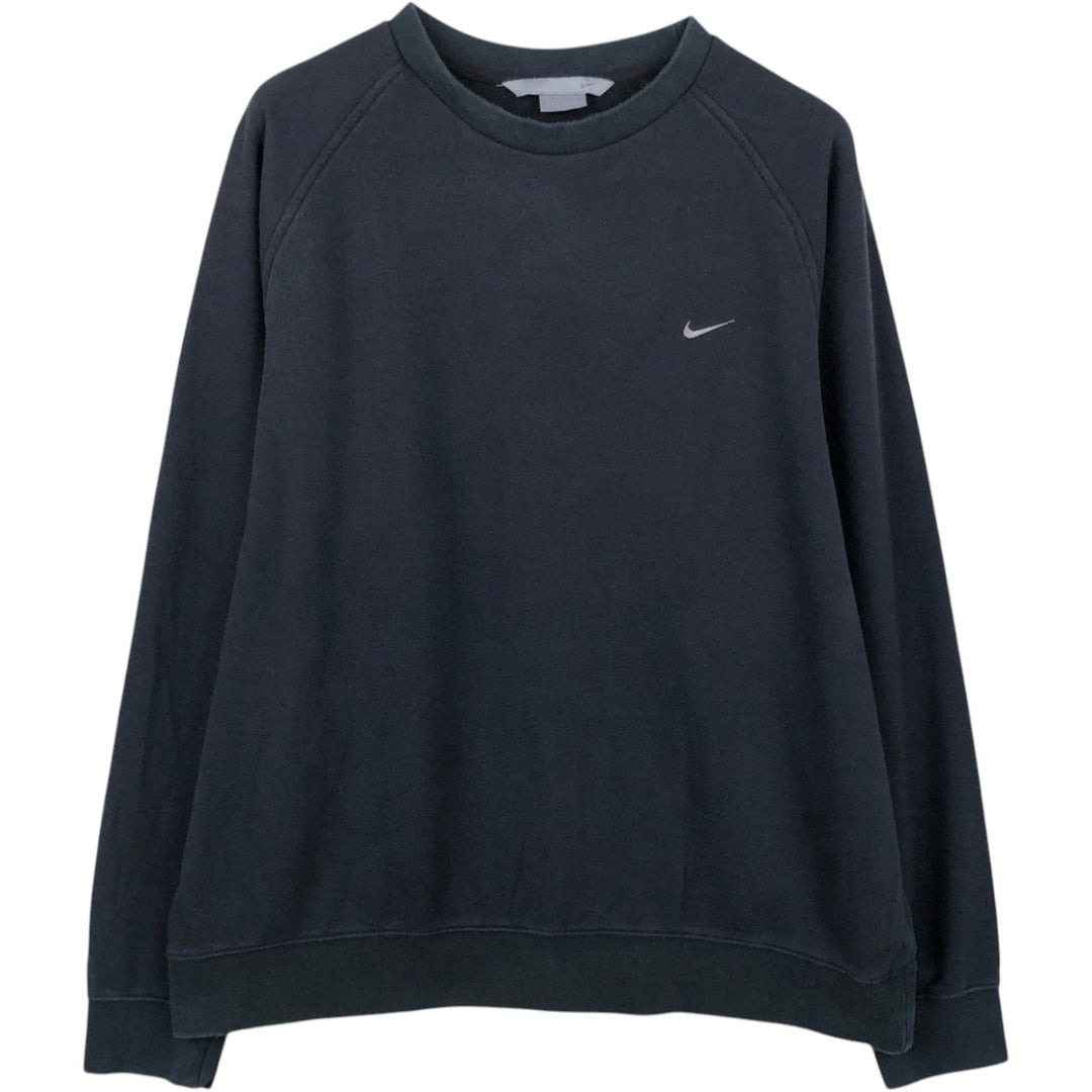 Nike One Point Logo Sweatshirt, Trainer, Men's XL cotton black type Vintage Second Hand