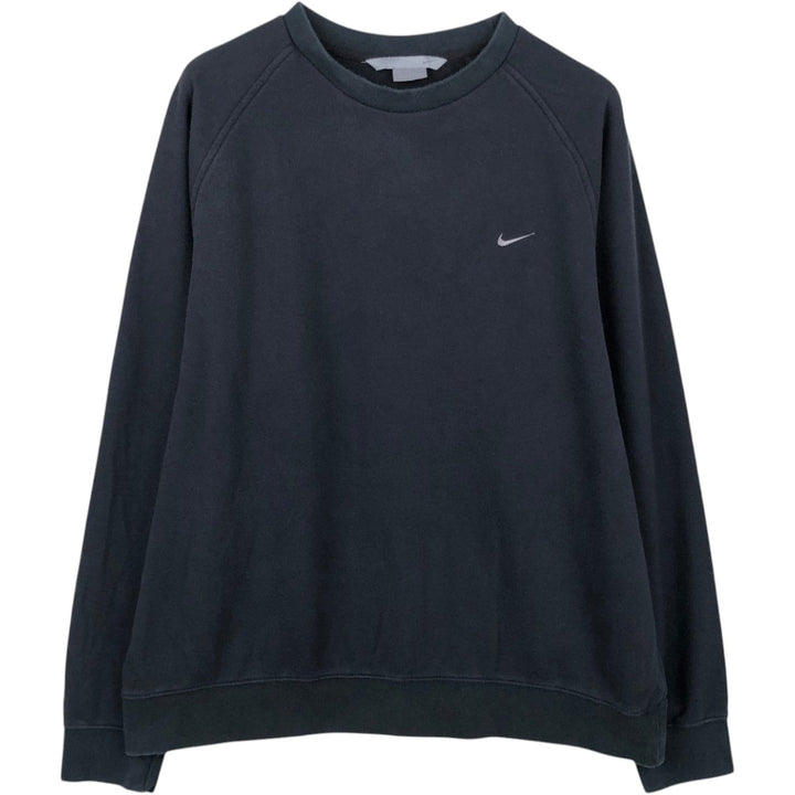 Nike One Point Logo Sweatshirt, Trainer, Men's XL cotton black type Vintage Second Hand