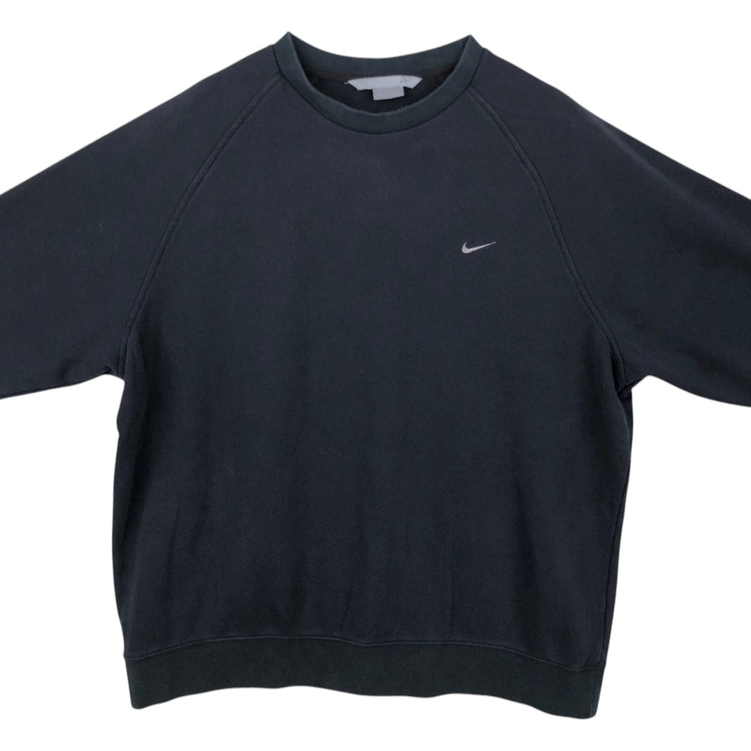 Nike One Point Logo Sweatshirt, Trainer, Men's XL cotton black type Vintage Second Hand