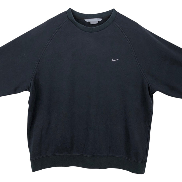 Nike One Point Logo Sweatshirt, Trainer, Men's XL cotton black type Vintage Second Hand