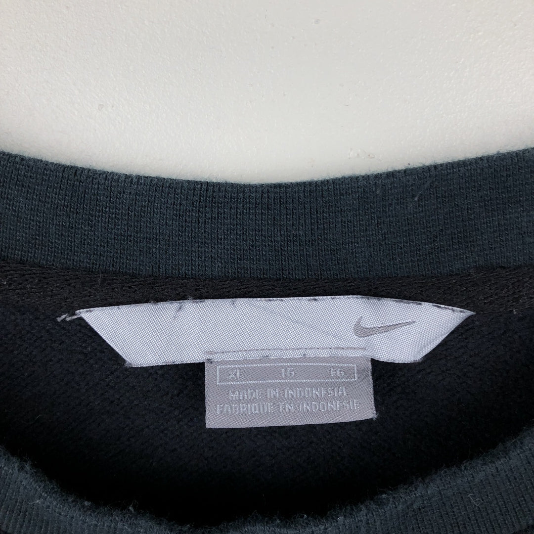 Nike One Point Logo Sweatshirt, Trainer, Men's XL cotton black type Vintage Second Hand