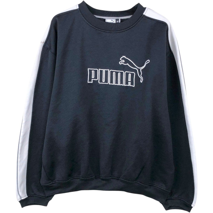 90'S Puma Logo Sweatshirt, Men's Size XL (approx.), Vintage polyester black type Vintage Second Hand