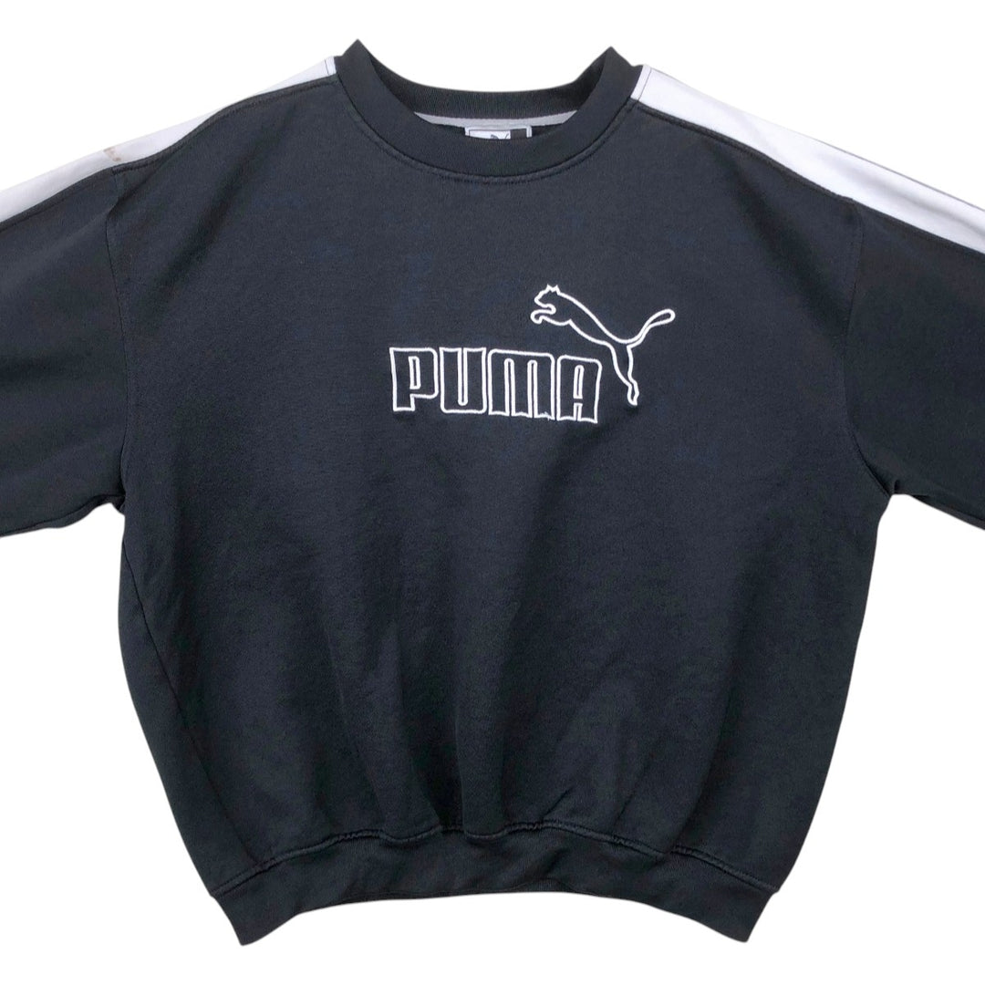 90'S Puma Logo Sweatshirt, Men's Size XL (approx.), Vintage polyester black type Vintage Second Hand