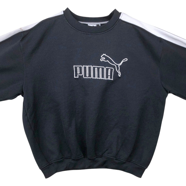 90'S Puma Logo Sweatshirt, Men's Size XL (approx.), Vintage polyester black type Vintage Second Hand