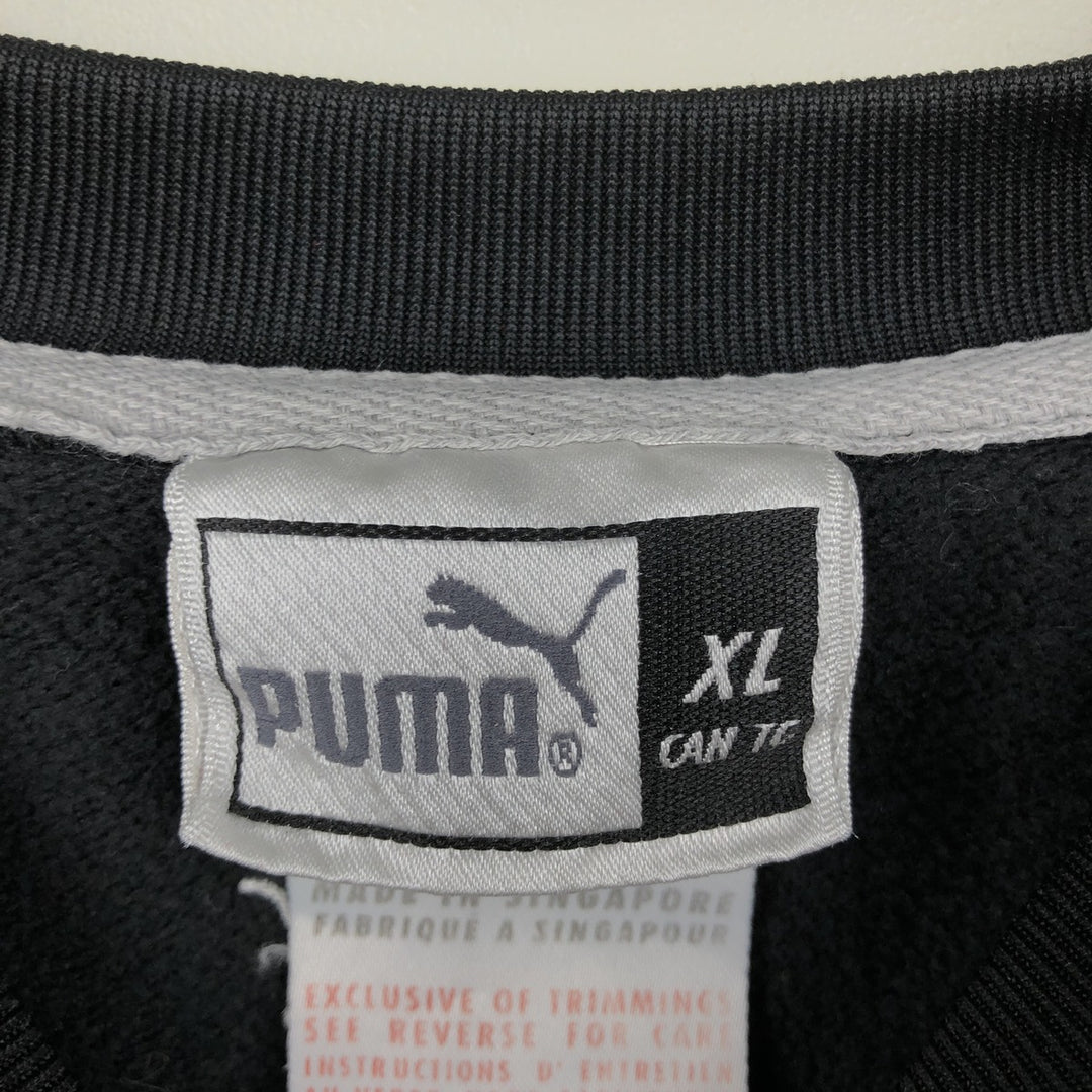 90'S Puma Logo Sweatshirt, Men's Size XL (approx.), Vintage polyester black type Vintage Second Hand