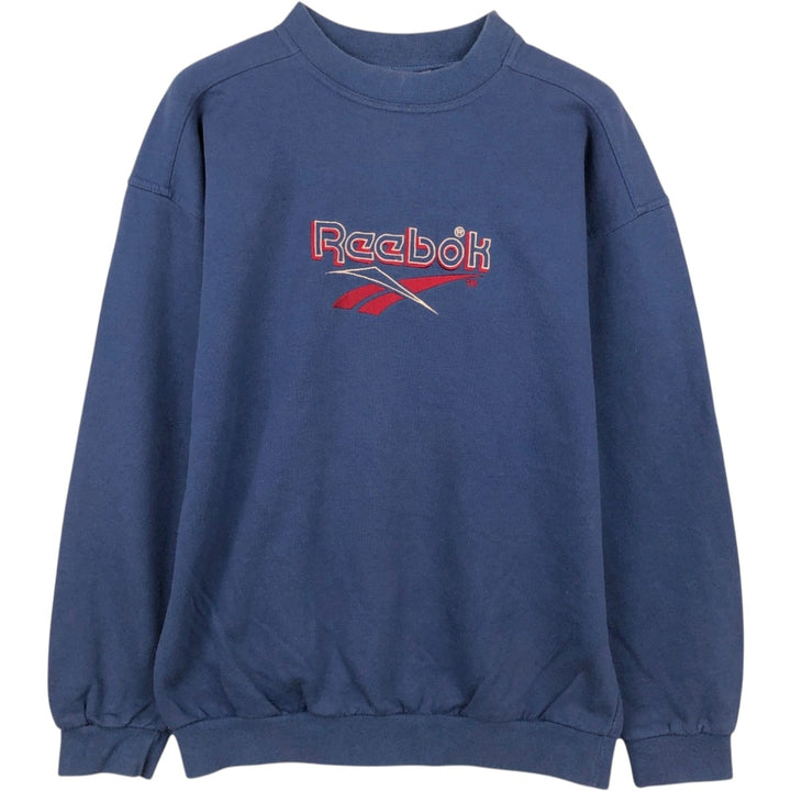 Vintage 90'S Reebok logo sweatshirt, size M, men's cotton navy blue type Vintage Second Hand
