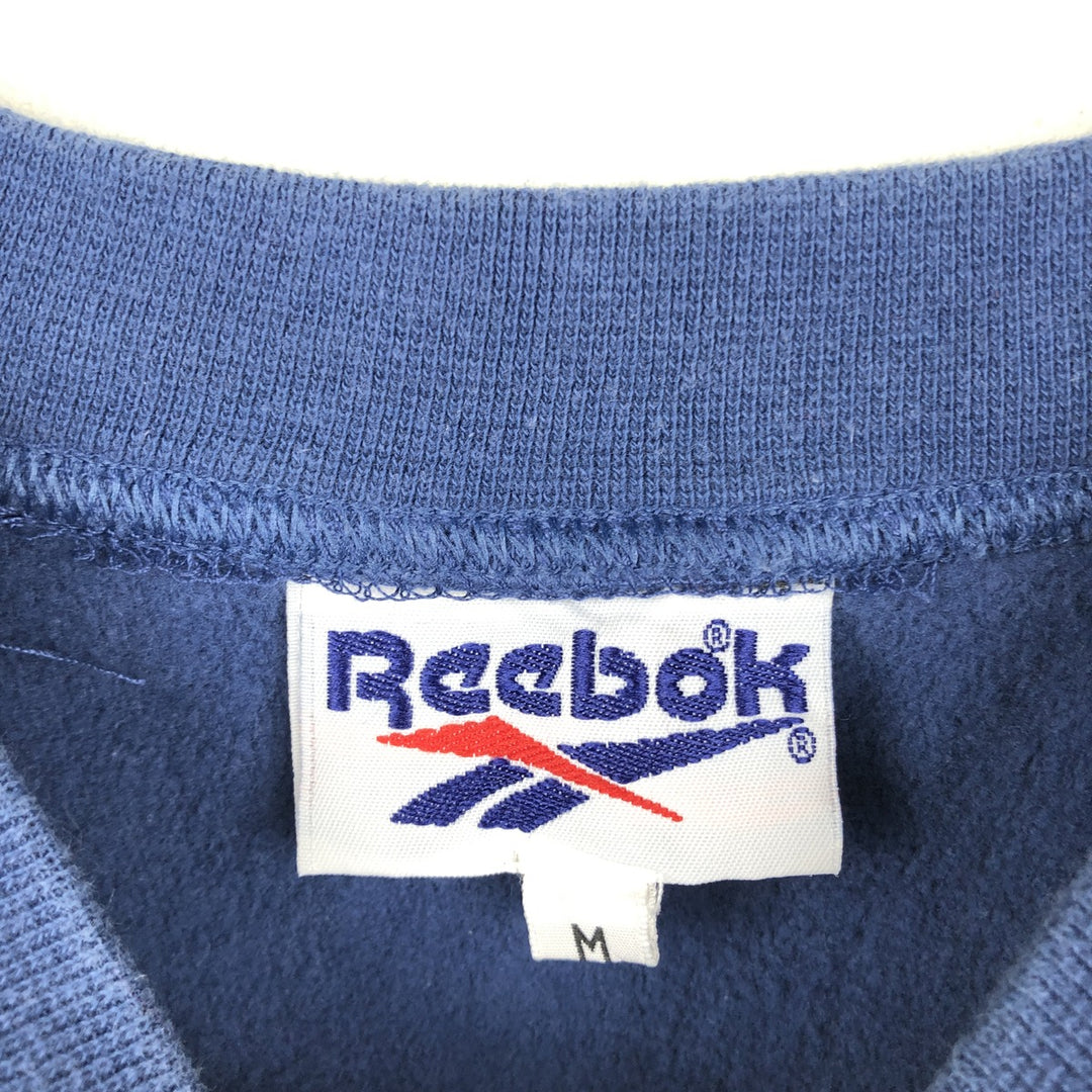 Vintage 90'S Reebok logo sweatshirt, size M, men's cotton navy blue type Vintage Second Hand
