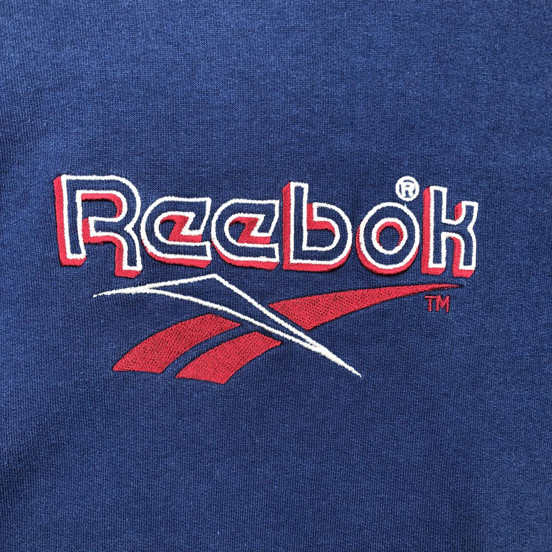 Vintage 90'S Reebok logo sweatshirt, size M, men's cotton navy blue type Vintage Second Hand