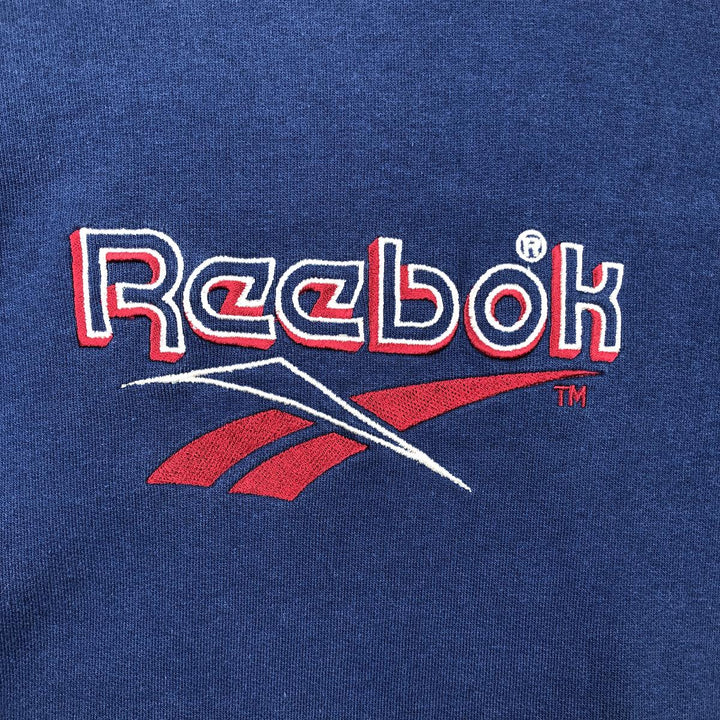 Vintage 90'S Reebok logo sweatshirt, size M, men's cotton navy blue type Vintage Second Hand