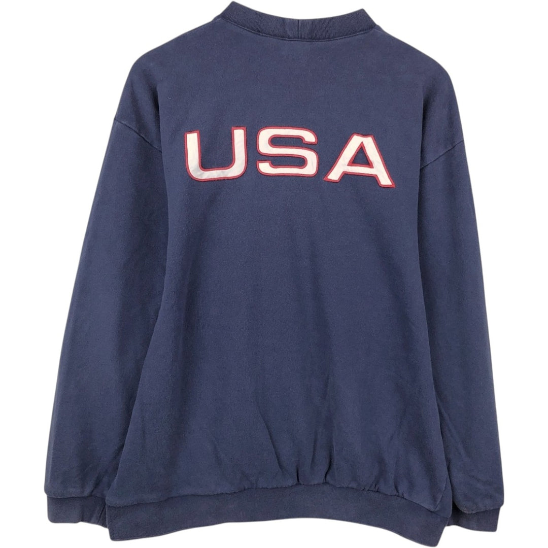 90'S Nike Logo Sweatshirt, Men's XL Size Vintage cotton navy blue type Vintage Second Hand