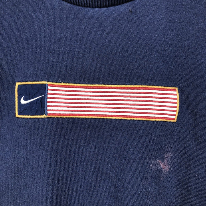 90'S Nike Logo Sweatshirt, Men's XL Size Vintage cotton navy blue type Vintage Second Hand