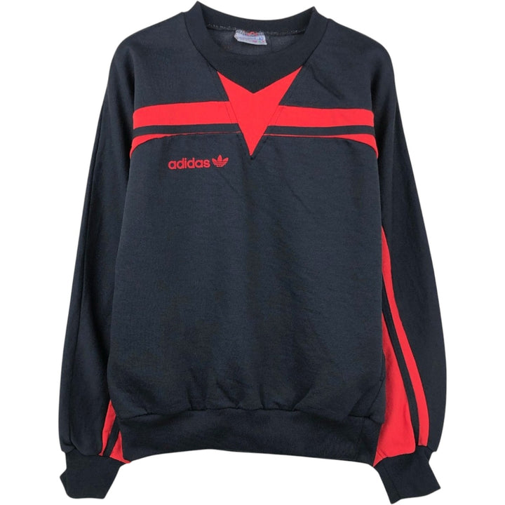 80'S Adidas logo sweatshirt, men's size S (approx.), vintage. polyester black type Vintage Second Hand