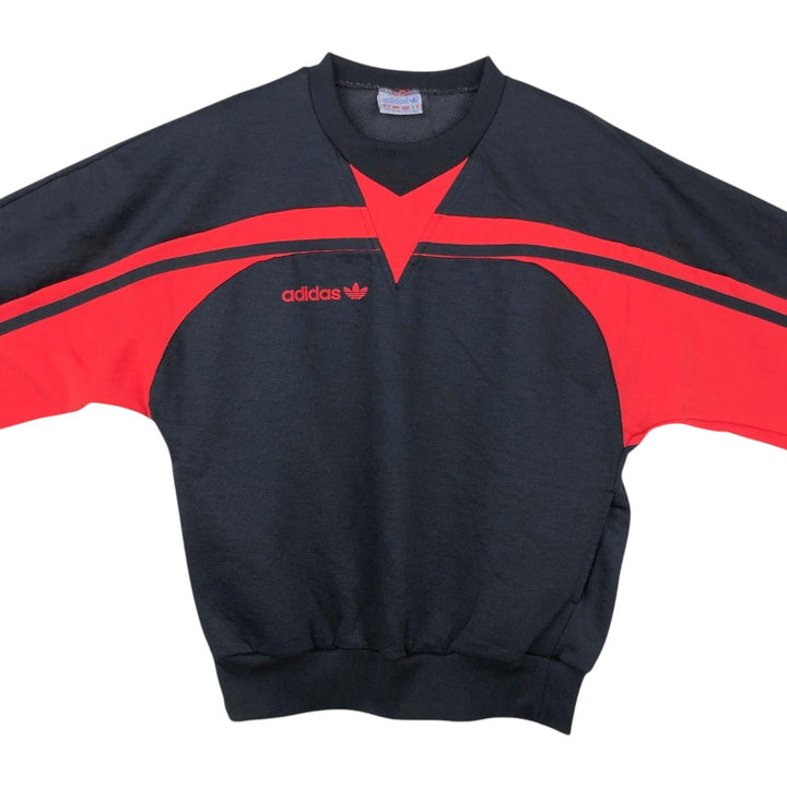 80'S Adidas logo sweatshirt, men's size S (approx.), vintage. polyester black type Vintage Second Hand
