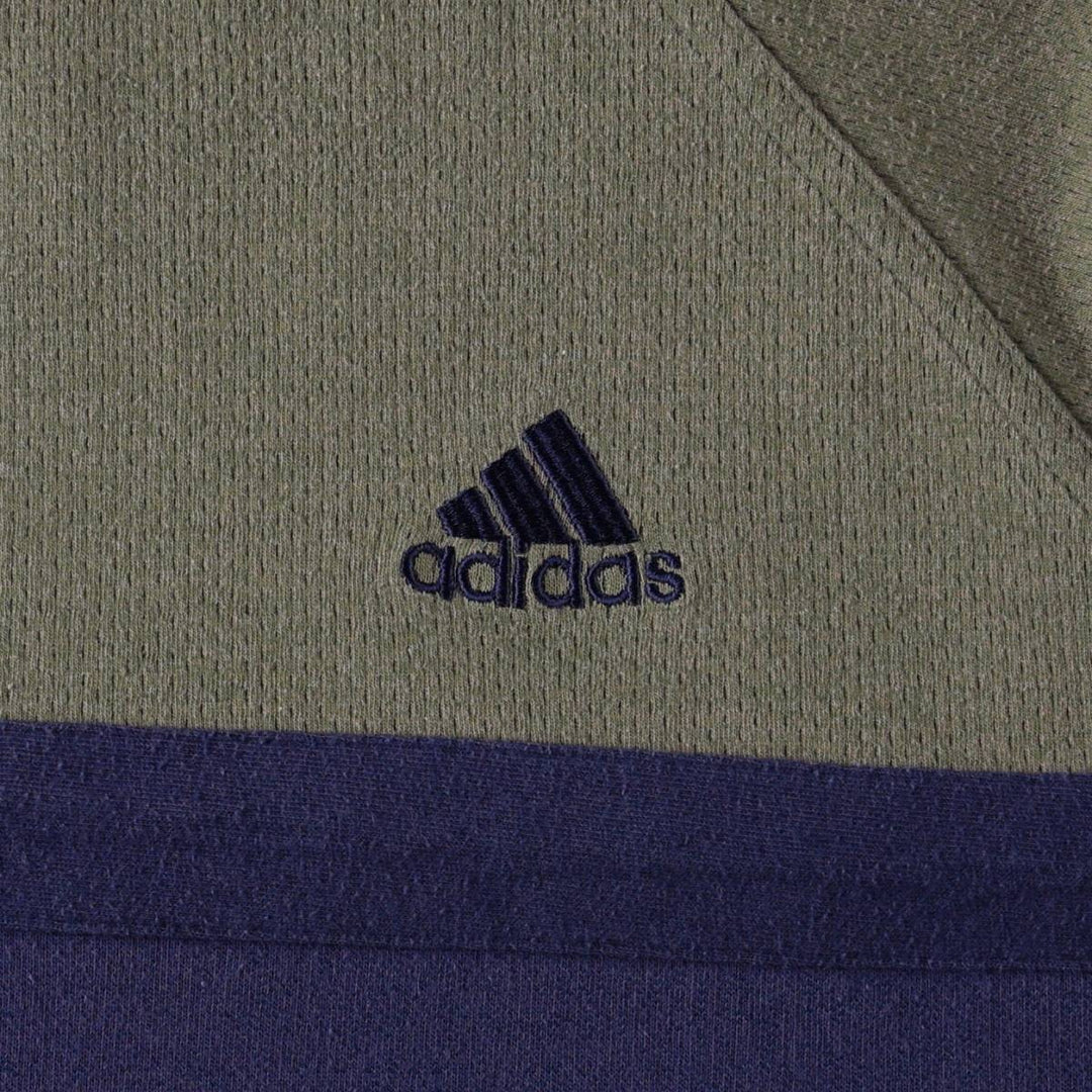 90s-00'S Adidas one-point logo sweatshirt, men's size L equivalent, vintage. cotton Khaki type Vintage Second Hand