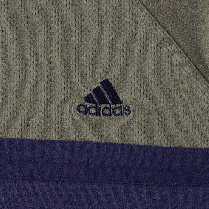 90s-00'S Adidas one-point logo sweatshirt, men's size L equivalent, vintage. cotton Khaki type Vintage Second Hand