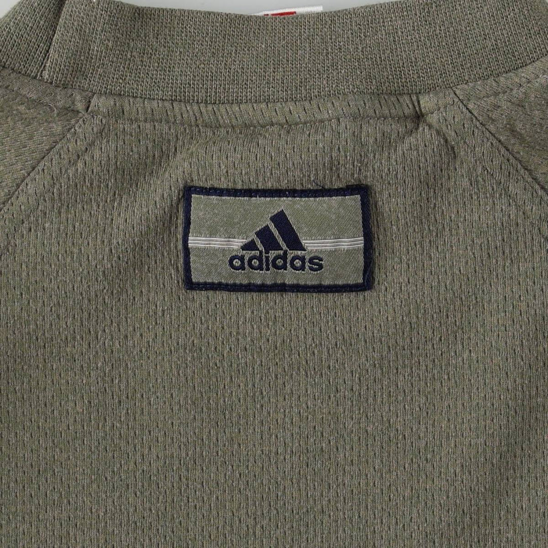90s-00'S Adidas one-point logo sweatshirt, men's size L equivalent, vintage. cotton Khaki type Vintage Second Hand