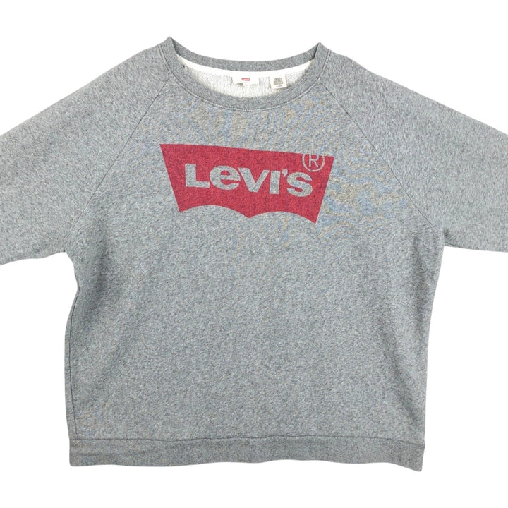 Levi's logo sweatshirt, men's size XL (approx.) cotton gray type Vintage Second Hand