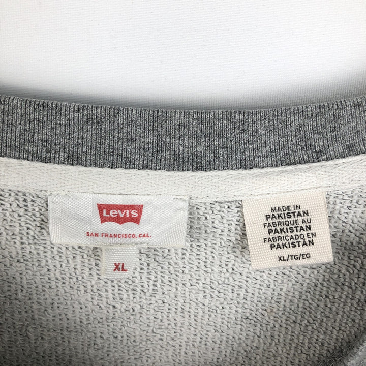 Levi's logo sweatshirt, men's size XL (approx.) cotton gray type Vintage Second Hand