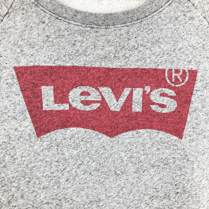 Levi's logo sweatshirt, men's size XL (approx.) cotton gray type Vintage Second Hand