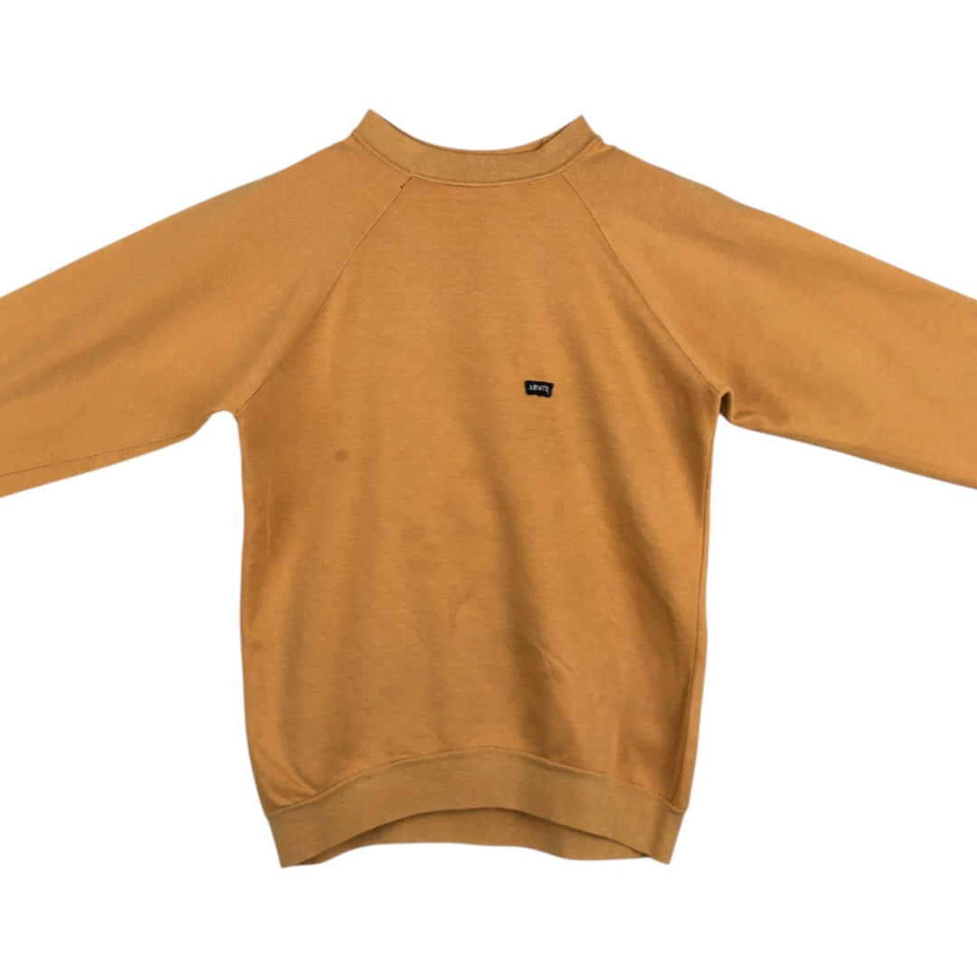 90'S Levi's logo sweatshirt, men's size M (approx.), vintage. cotton yellow type Vintage Second Hand