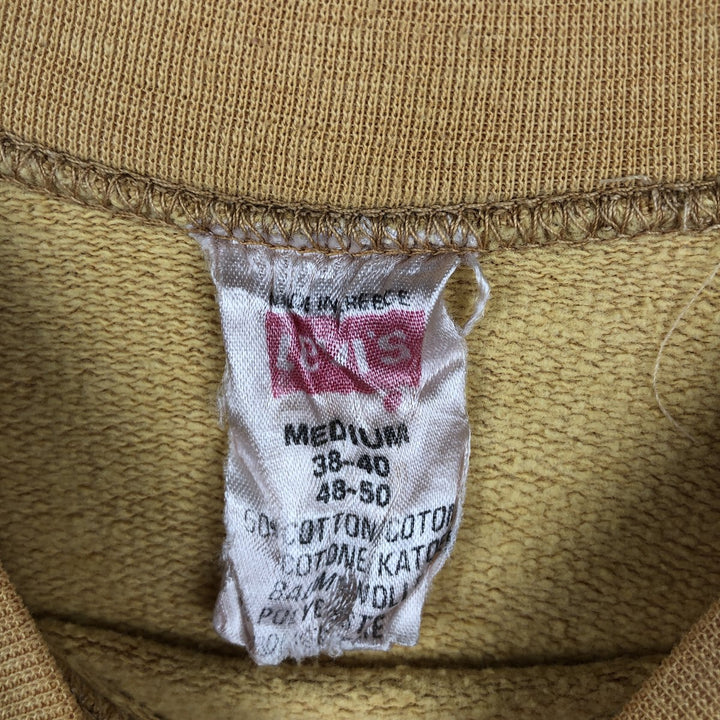 90'S Levi's logo sweatshirt, men's size M (approx.), vintage. cotton yellow type Vintage Second Hand