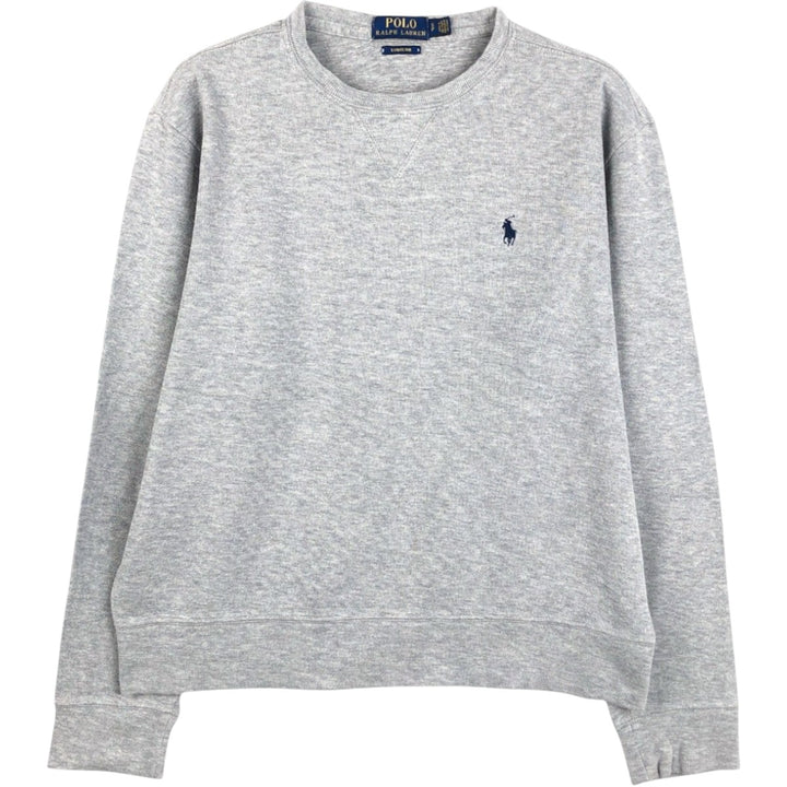 Ralph Lauren POLO RALPH LAUREN ESTATE RIB One-Point Logo Sweatshirt (Men's Size S) unclear gray type Vintage Second Hand