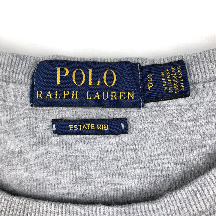 Ralph Lauren POLO RALPH LAUREN ESTATE RIB One-Point Logo Sweatshirt (Men's Size S) unclear gray type Vintage Second Hand