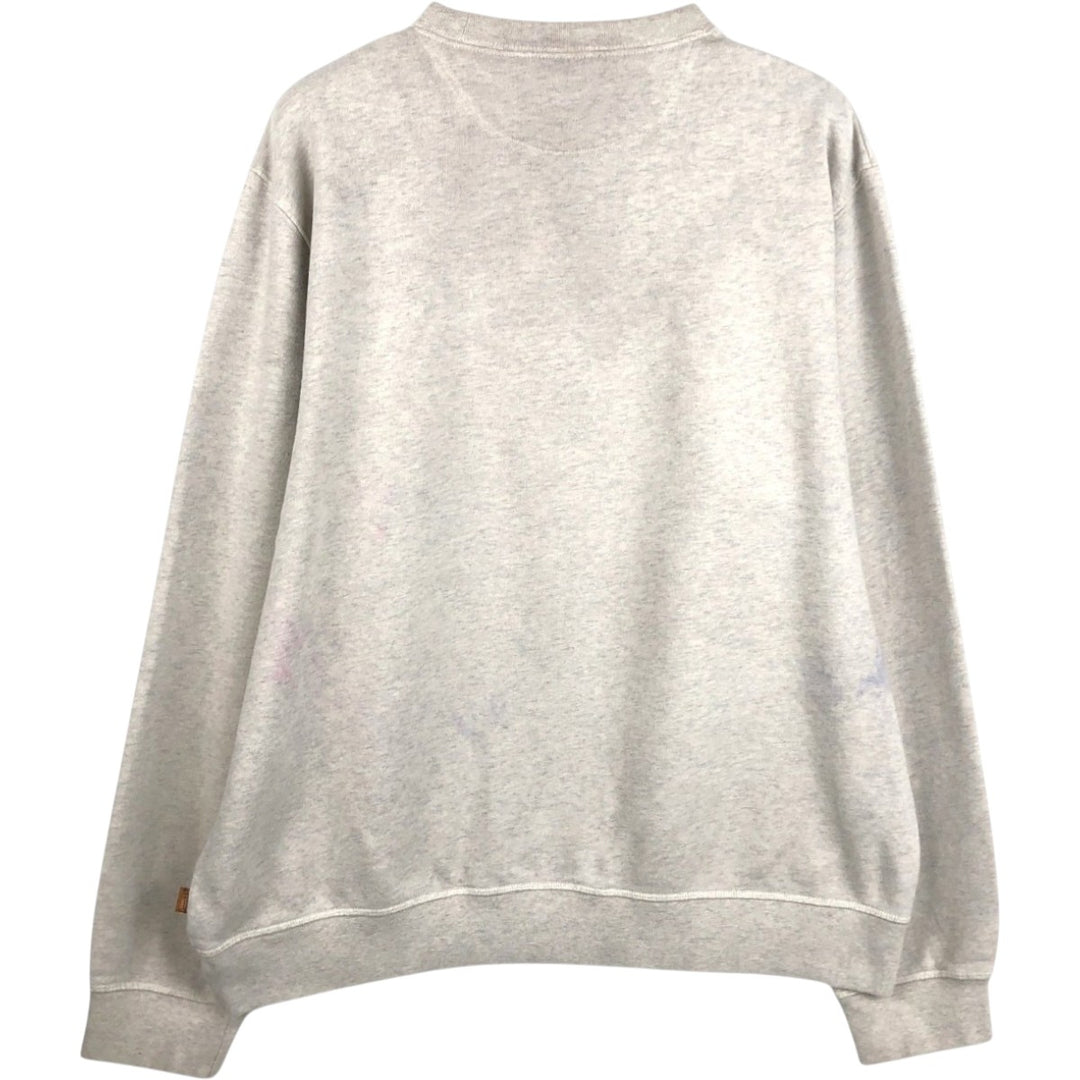 2000'S LLBean One-Point Logo Sweatshirt, Men's Size L (approx.) cotton pale white type Vintage Second Hand