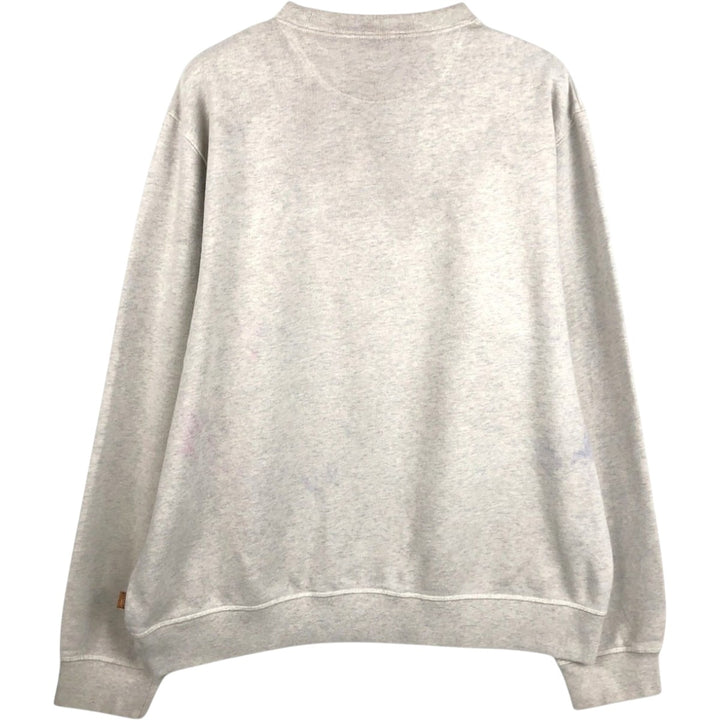 2000'S LLBean One-Point Logo Sweatshirt, Men's Size L (approx.) cotton pale white type Vintage Second Hand