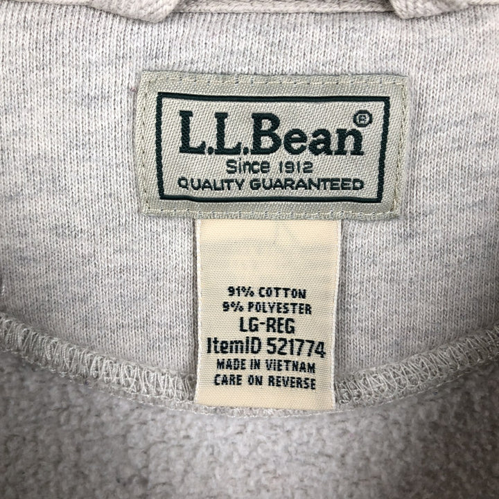 2000'S LLBean One-Point Logo Sweatshirt, Men's Size L (approx.) cotton pale white type Vintage Second Hand