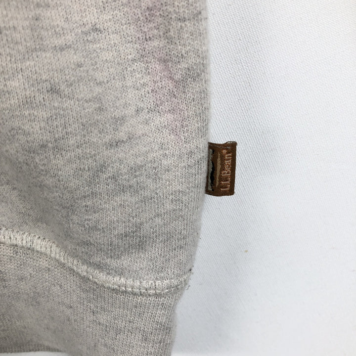 2000'S LLBean One-Point Logo Sweatshirt, Men's Size L (approx.) cotton pale white type Vintage Second Hand