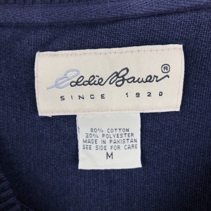 1990'S Eddie Bauer Logo Sweatshirt, Men's Size M (approx.), Vintage cotton Navy blue Vintage Second Hand