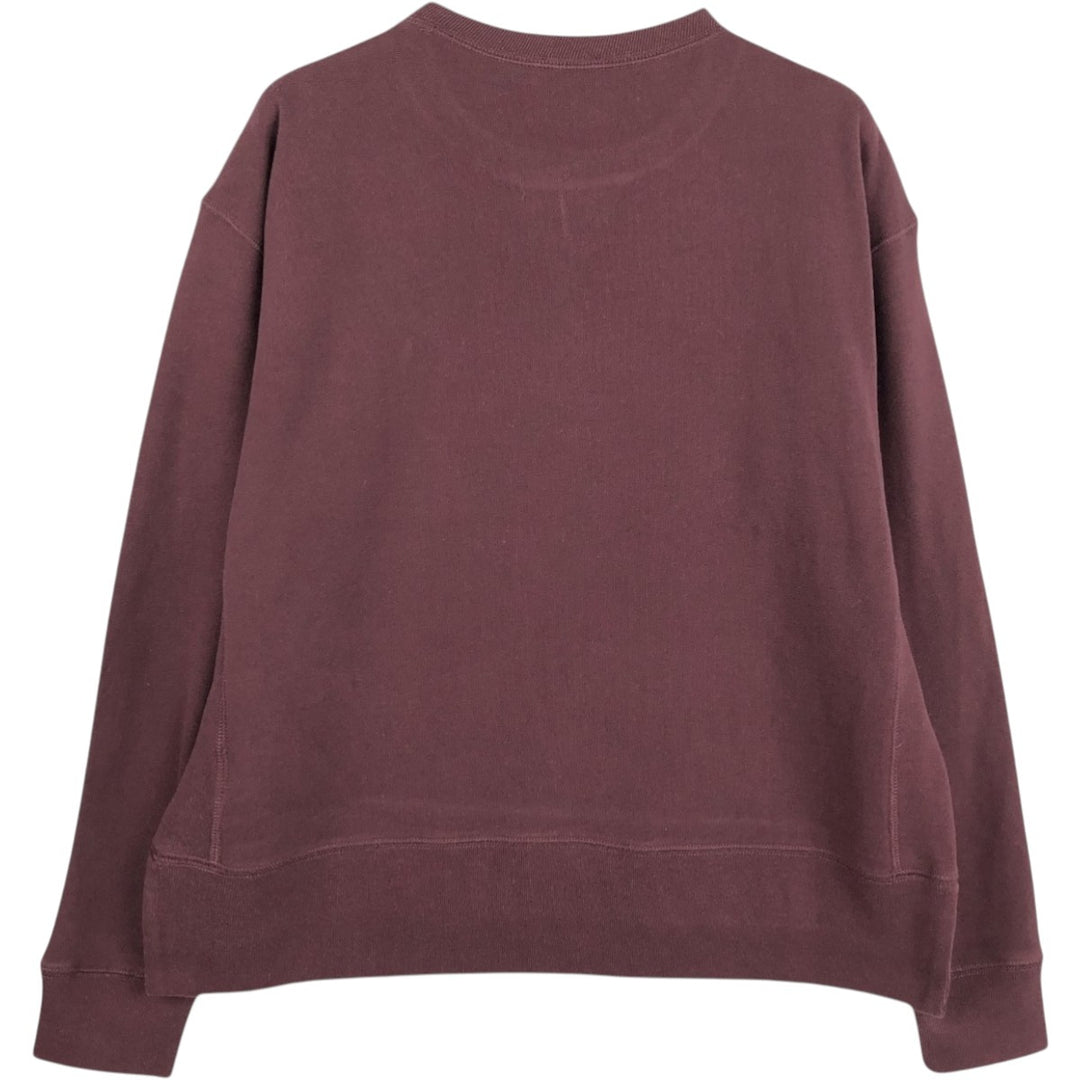 Ralph Lauren POLO by Ralph Lauren One Point Logo Sweatshirt Trainer Men's S Size cotton burgundy type Vintage Second Hand