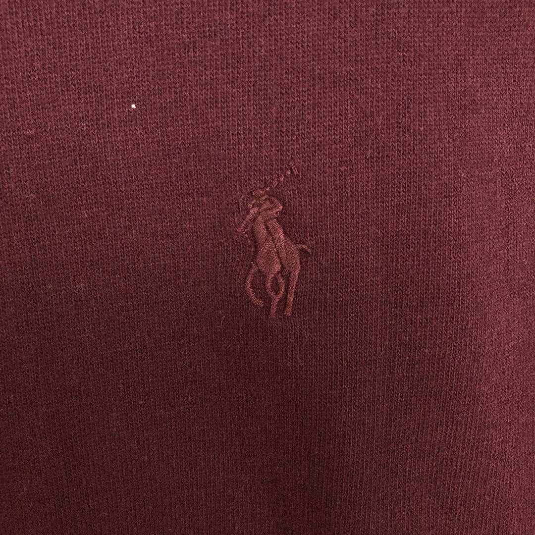 Ralph Lauren POLO by Ralph Lauren One Point Logo Sweatshirt Trainer Men's S Size cotton burgundy type Vintage Second Hand