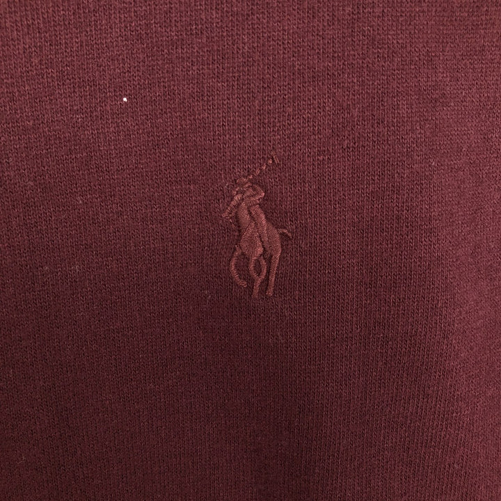 Ralph Lauren POLO by Ralph Lauren One Point Logo Sweatshirt Trainer Men's S Size cotton burgundy type Vintage Second Hand