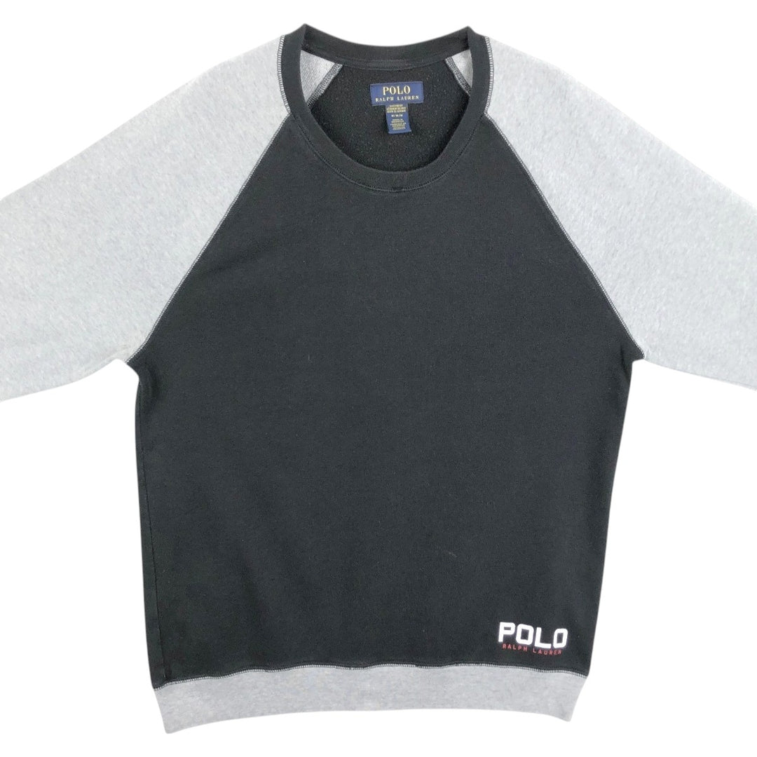 Ralph Lauren POLO RALPH LAUREN One-point logo sweatshirt, sweatshirt, men's M size cotton black type Vintage Second Hand