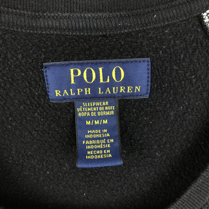 Ralph Lauren POLO RALPH LAUREN One-point logo sweatshirt, sweatshirt, men's M size cotton black type Vintage Second Hand