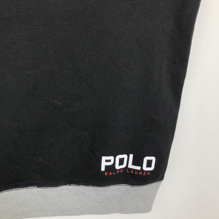 Ralph Lauren POLO RALPH LAUREN One-point logo sweatshirt, sweatshirt, men's M size cotton black type Vintage Second Hand