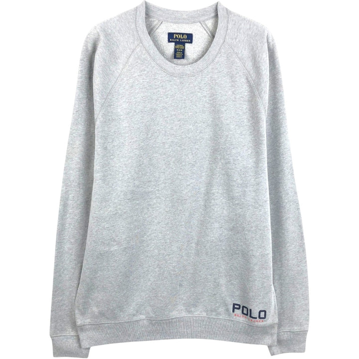 Ralph Lauren POLO Ralph Lauren One-Point Logo Sweatshirt, Men's Size M (approx.) cotton gray type Vintage Second Hand