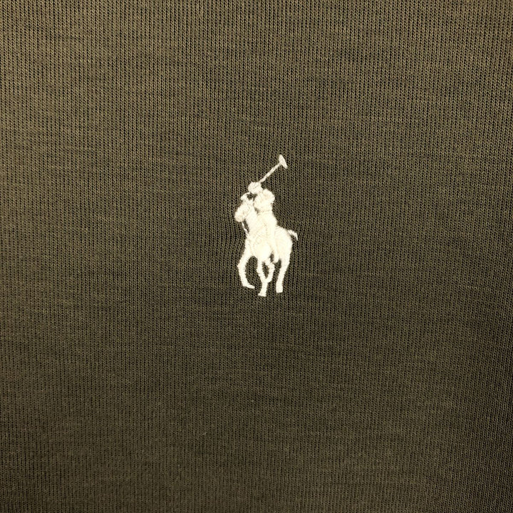 Ralph Lauren POLO RALPH LAUREN One-point logo sweatshirt, sweatshirt, men's size L polyester Khaki type Vintage Second Hand