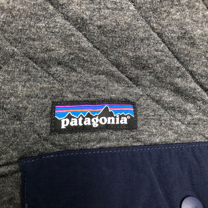 Patagonia Organic Cotton SYNCHILLA Snap-T 25450 Sweatshirt (Men's Size M) cotton Charcoal Vintage Second Hand