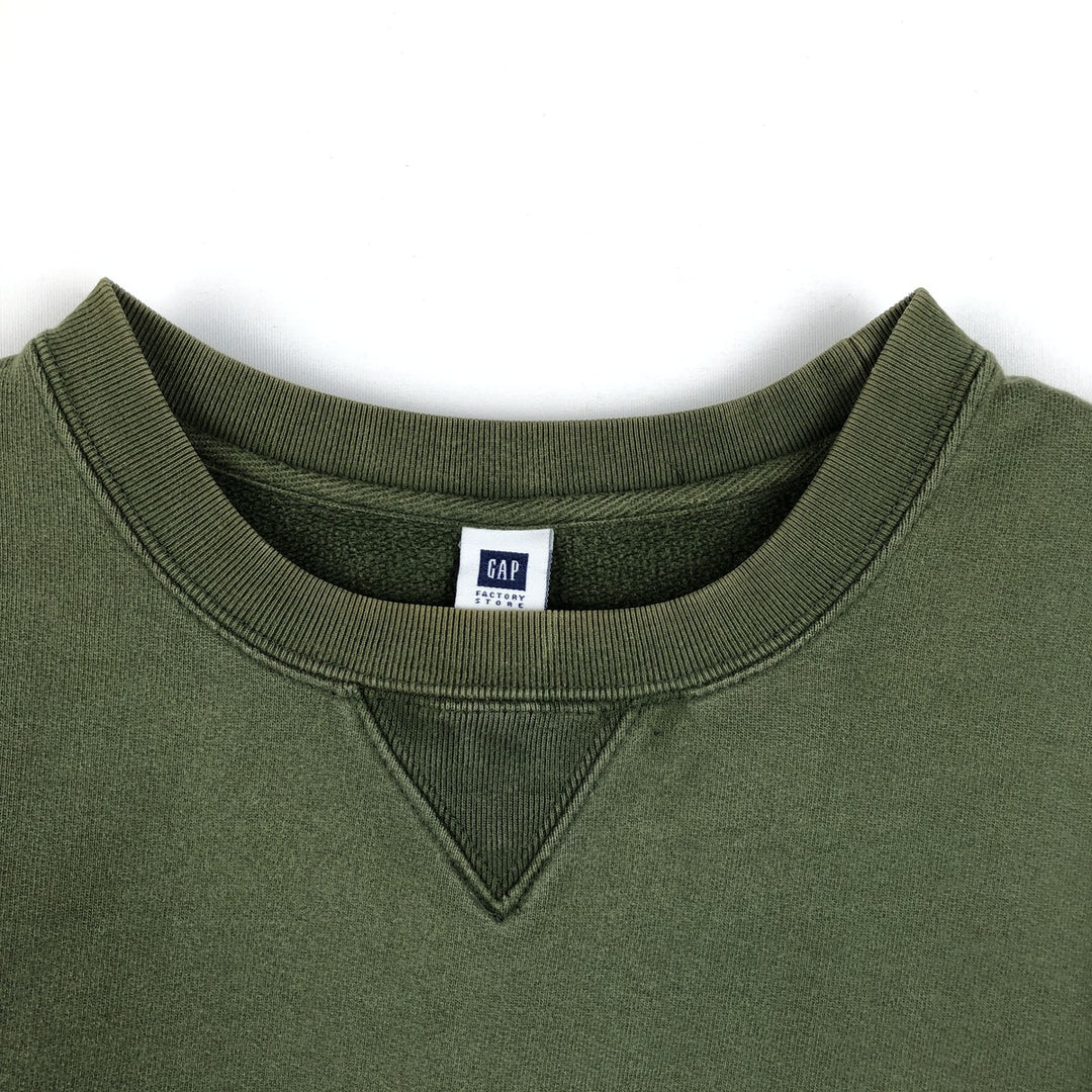GAP Half-Button Sweatshirt, Men's Size XL (approx.) cotton Khaki type Vintage Second Hand