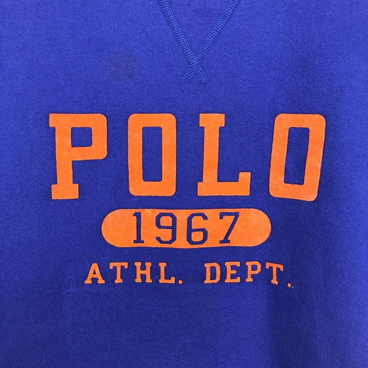 Ralph Lauren POLO RALPH LAUREN logo sweatshirt, men's XXL size cotton blue type Vintage Second Hand